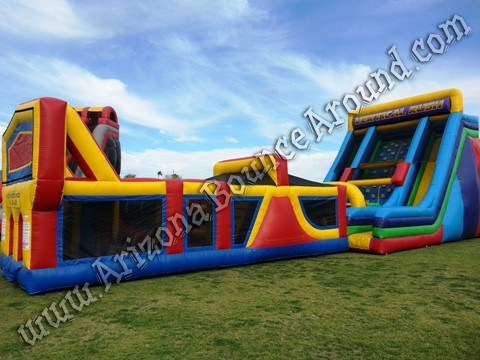 Inflatabel obstacle course for company parties